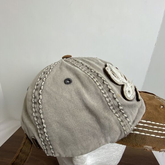 Lucky NYC 01 Factory Distressed Brown Dad Baseball Hat Cap Adjustable 2001 VTG - Picture 6 of 11